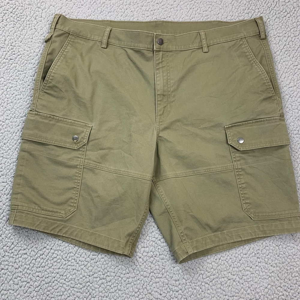 40 Grit Cargo Shorts Mens 42 Green Standard Fit Cotton Blend‎ Stretch Utility